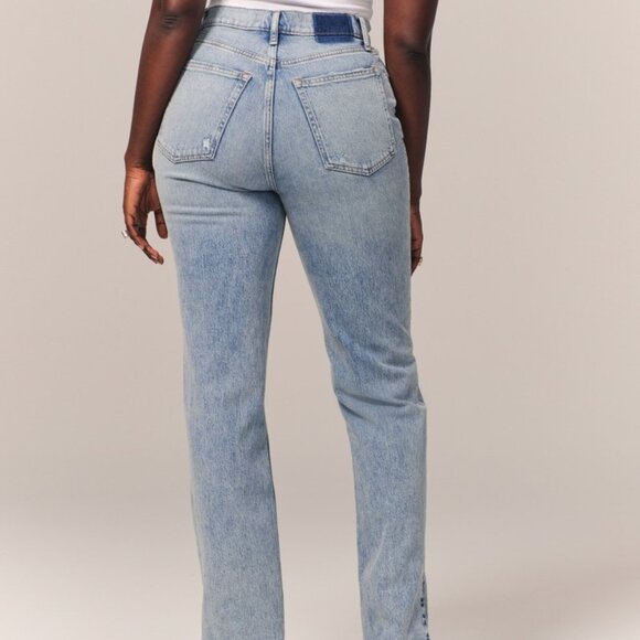 Abercrombie & Fitch Ultra High Rise 90s Straight Jean, Vent Hem, Size: 27 - Picture 4 of 6